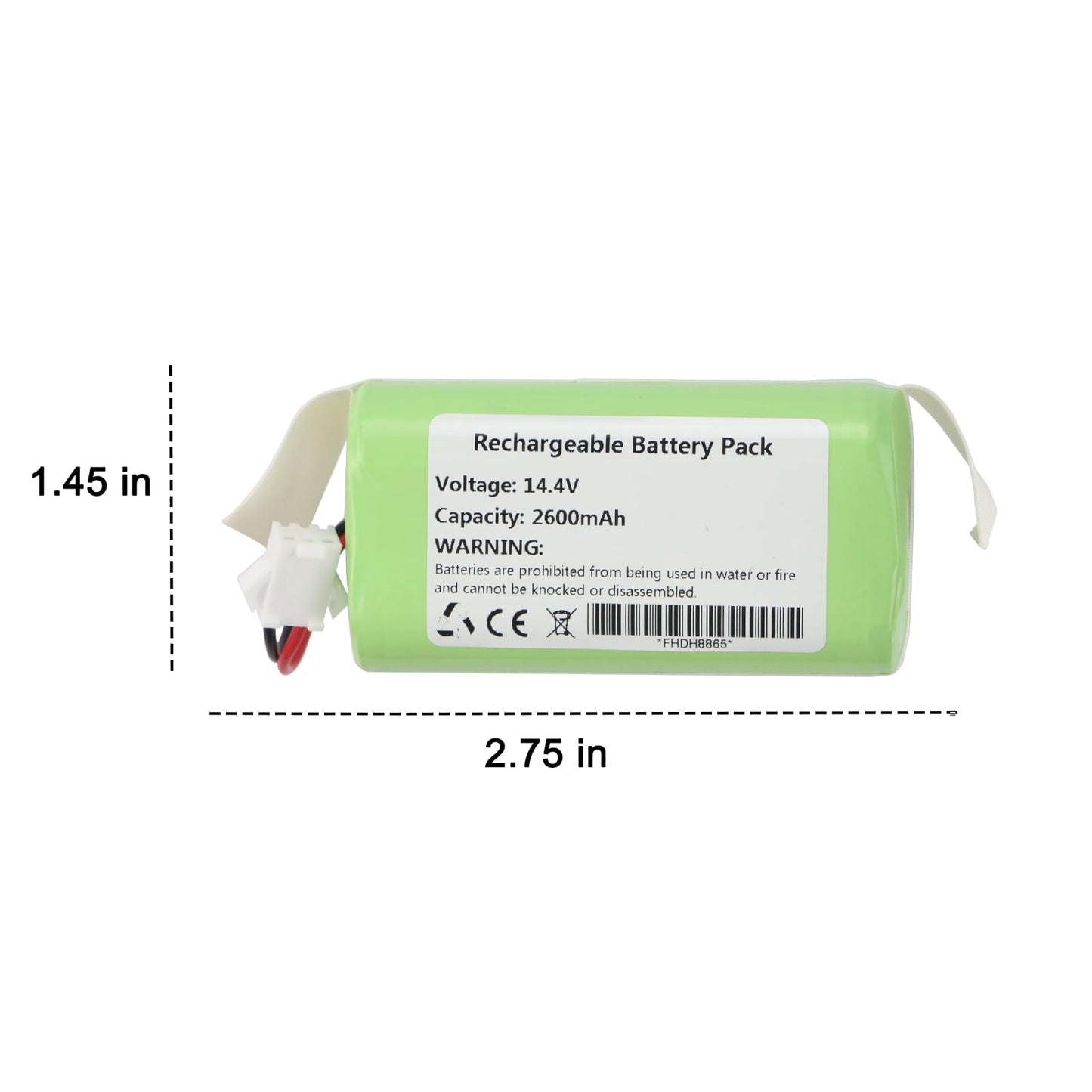 14.4V Vacuum Battery Replacement for Lefant M210 M210B M210P M213 M213S Robot Vacuum Cleaner 2600mAh