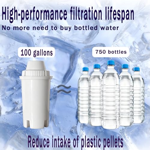 Water Filter Dispenser 2.1 Gallon Glass System with Wooden Stand and Filter for Home Office
