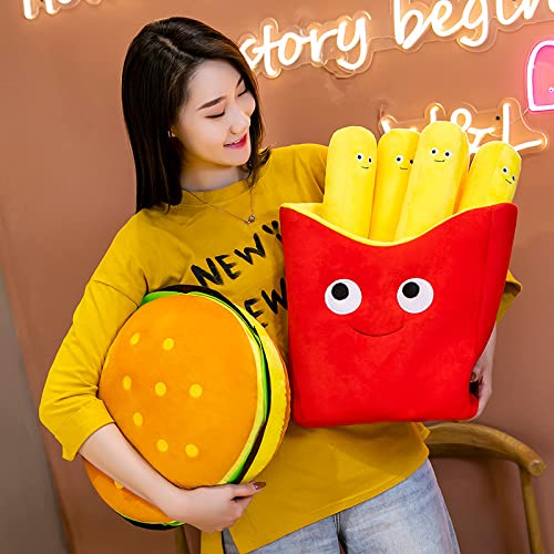 Funny Food Stuffed Cheeseburger Plush Pillow, 15.7'' Simulation Burger Plush Pillow, Cute Hamburger Plushie Toy Food Plushies Plush Hamburger Pillow - Home Decor Xmas Birthday Gift