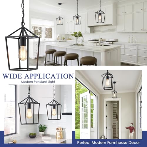 Sheetea 2 Pack Pendant Lights for Kitchen Island - Black Modern Light Fixtures - Variation: Black / Standard