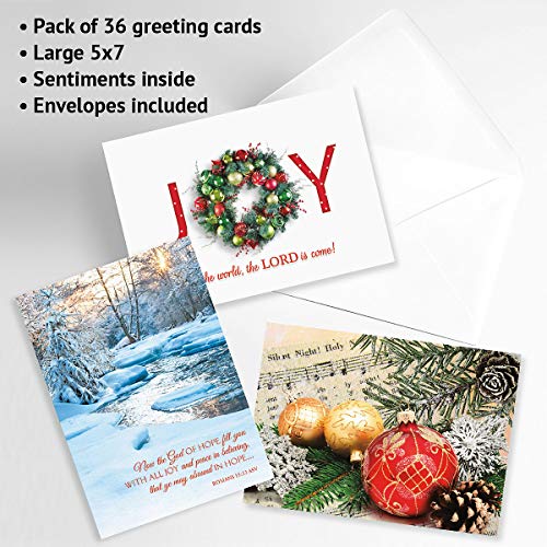 Current Expressions 32 Christmas Greeting Card Set with Faith & Scripture - 16 Designs, 32 Cards