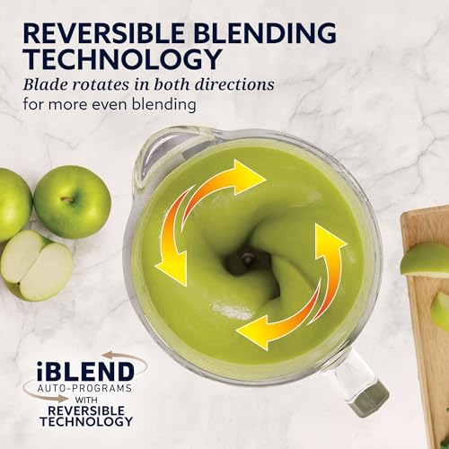 Oster Vortex Glass Blender White 800W Reversible Steel Blades for Smoothies & More