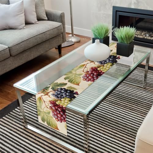 Multi 4 Colorful Grape Table Runner 13 x 48 Inches Spring Home Decor