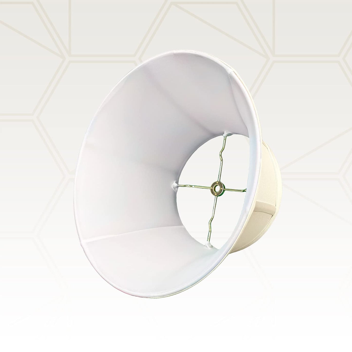 Royal Designs Shallow Drum Bell Billiotte Wall Lamp Shade - Eggshell - 8 x 12.5 x 7.6