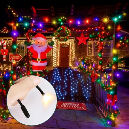 Kingdder 500 Pcs No Glow Caps for String Lights Christmas Mini Light Bulb Covers LED No Glow Blackout Caps for 0.2 Inch/5mm Diameter Glass LED