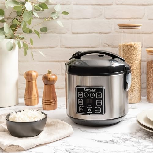 Digital Rice & Grain Cooker 8-Cup (Cooked) - Classic 4 Cup Uncooked Variation