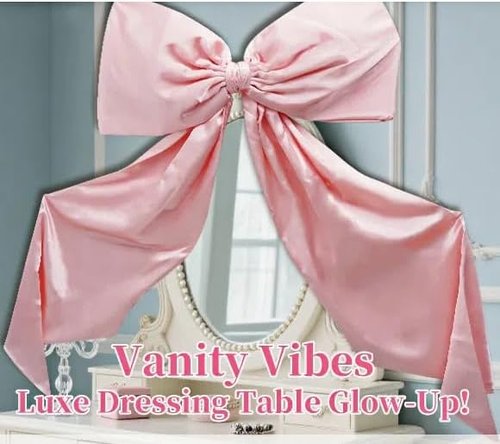Giant Pink Coquette Bow Wall Decor - 24x48 Inch Large Ribbon Garland for Parties & Aesthetic Rooms