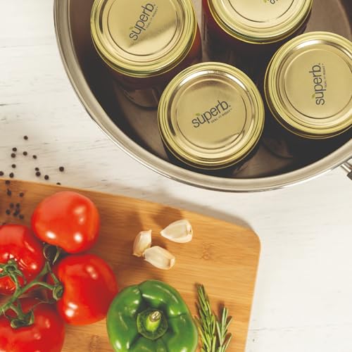 Superb Sealing Solutions Regular Mouth Canning Lids - 2.75 Inch Food Grade Jar Tops, Thick Seals, USA Made, 120 Count — Variation: Regular Mouth
