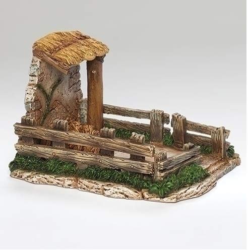 Fontanini Sheep Shelter for 5-inch Nativity Collection - Handcrafted Christmas Decor