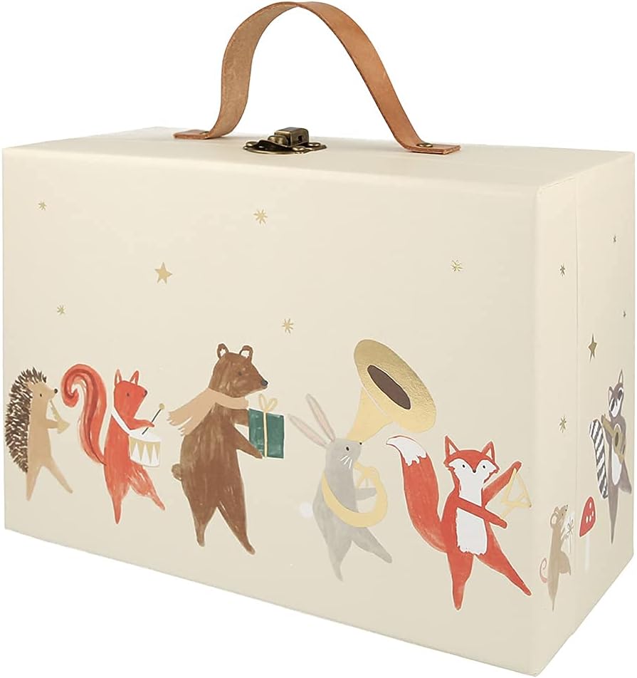 Meri Meri Advent Calendar - Marching Band Suitcase Design for Kids | 9" x 6" x 4" Wooden Fun