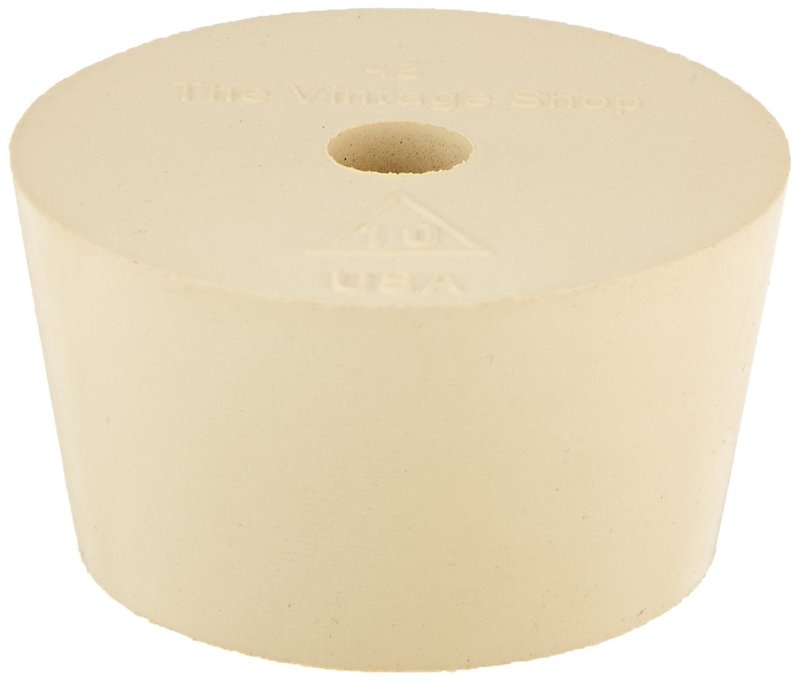 RiteBrew Rubber Stopper - Size 10 - Drilled