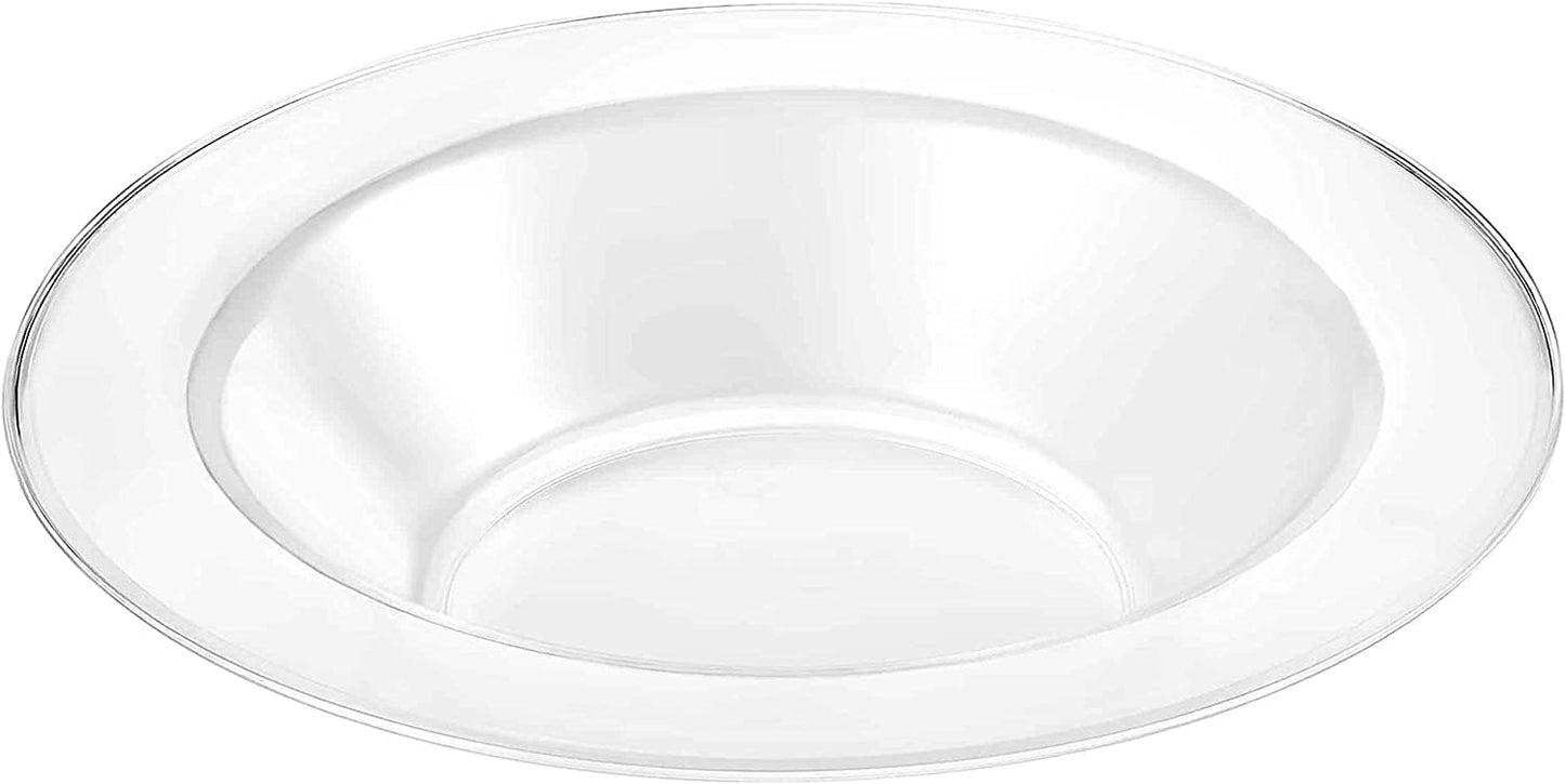 Premium 9-Inch Heavyweight Plastic Plates - Crystal Clear Wedding & Party Dinnerware, 30 Count