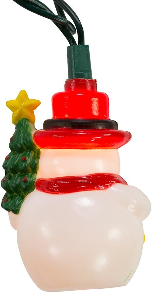10-Light Snowman & Tree Christmas Light Set by Kurt Adler - UL Listed