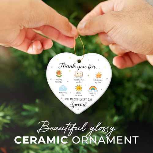 ZAGKOO Teacher Ornament - Christmas Teacher Gifts for Women, Men - First Day Ideas for New Teachers, Daycare, Preschool, Kindergarten - Thank You Appreciation Keepsake, Retirement, End of Year