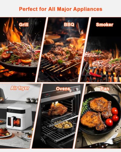 Wireless Meat Thermometer Digital 2-Probe Kit with App & Bluetooth