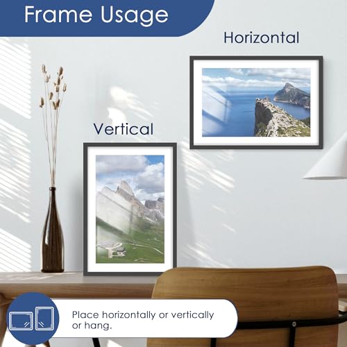 13x19 Black Picture Frame Set of 6 Wall Mount Gallery Frames