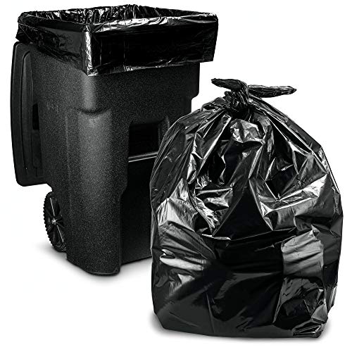 Tasker 95 Gallon Heavy Duty Contractor Trash Bags - Pack of 25, 2 Mil Extra Thick Waste Liners