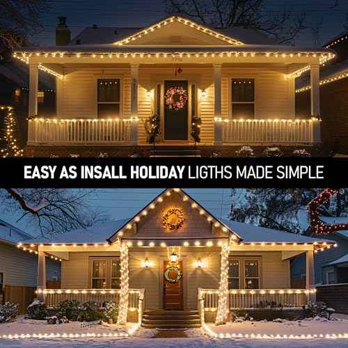 Dazzle Bright Hooks for Outdoor String Lights Clips, 60Pcs Heavy Duty Cable Clips Waterproof Adhesive Strips for Hanging Christmas Light, Outside UV-Resistant Clear Sticky Cord Holders Rope Organizer