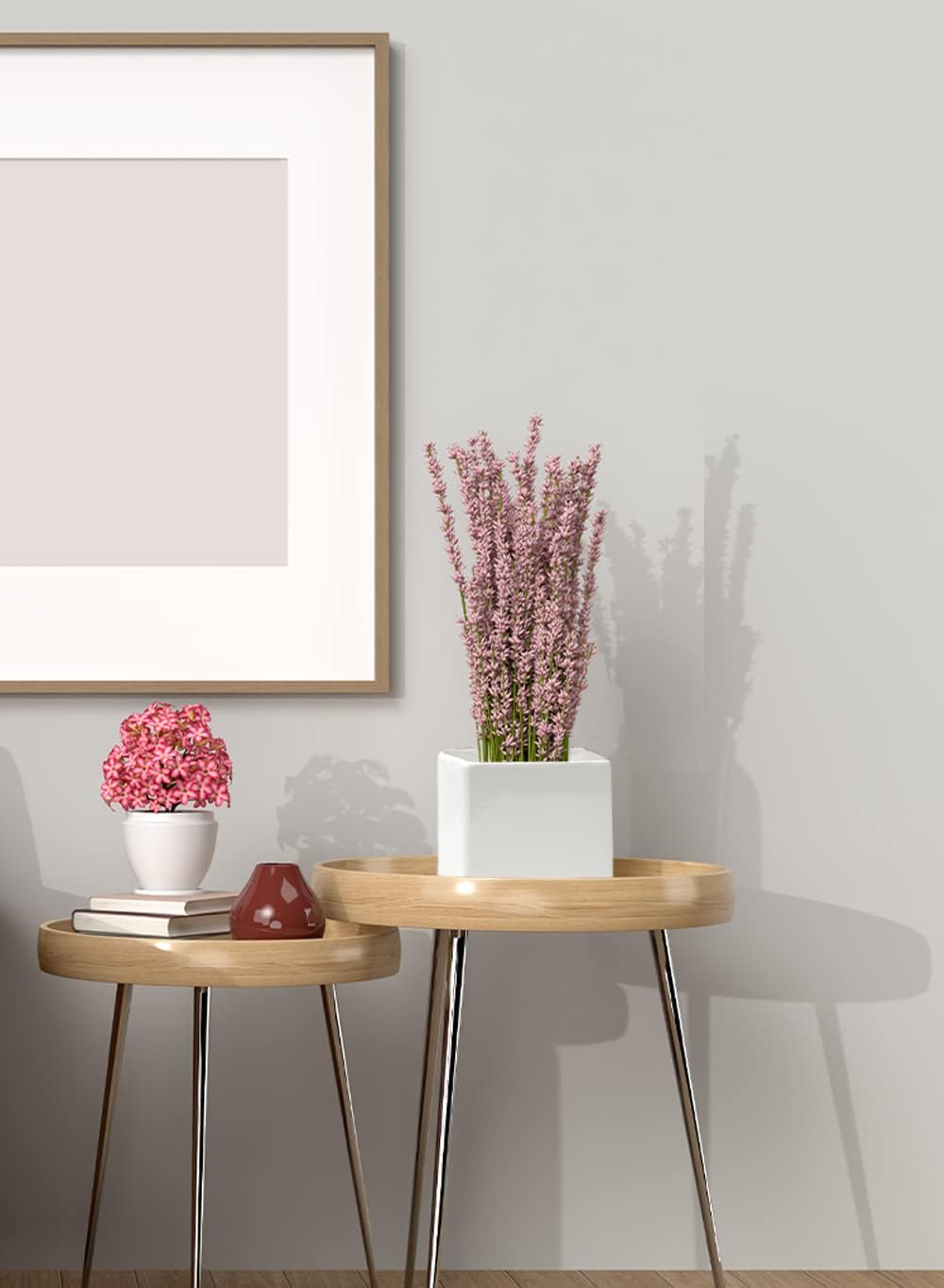 Glossy White Ceramic Vase - Modern Home Decor Centerpiece for Weddings & Events, 5" Tall