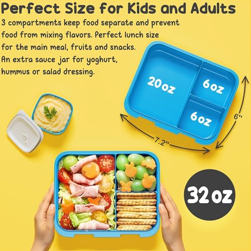 Fimibuke Engineering Cars Kids Bento Lunch Box Set with Insulated Food Jar & Accessories