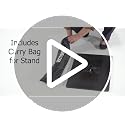 Portable Adjustable Laptop Desk Stand with Tripod Base - Height 30.5 to 45 Inches