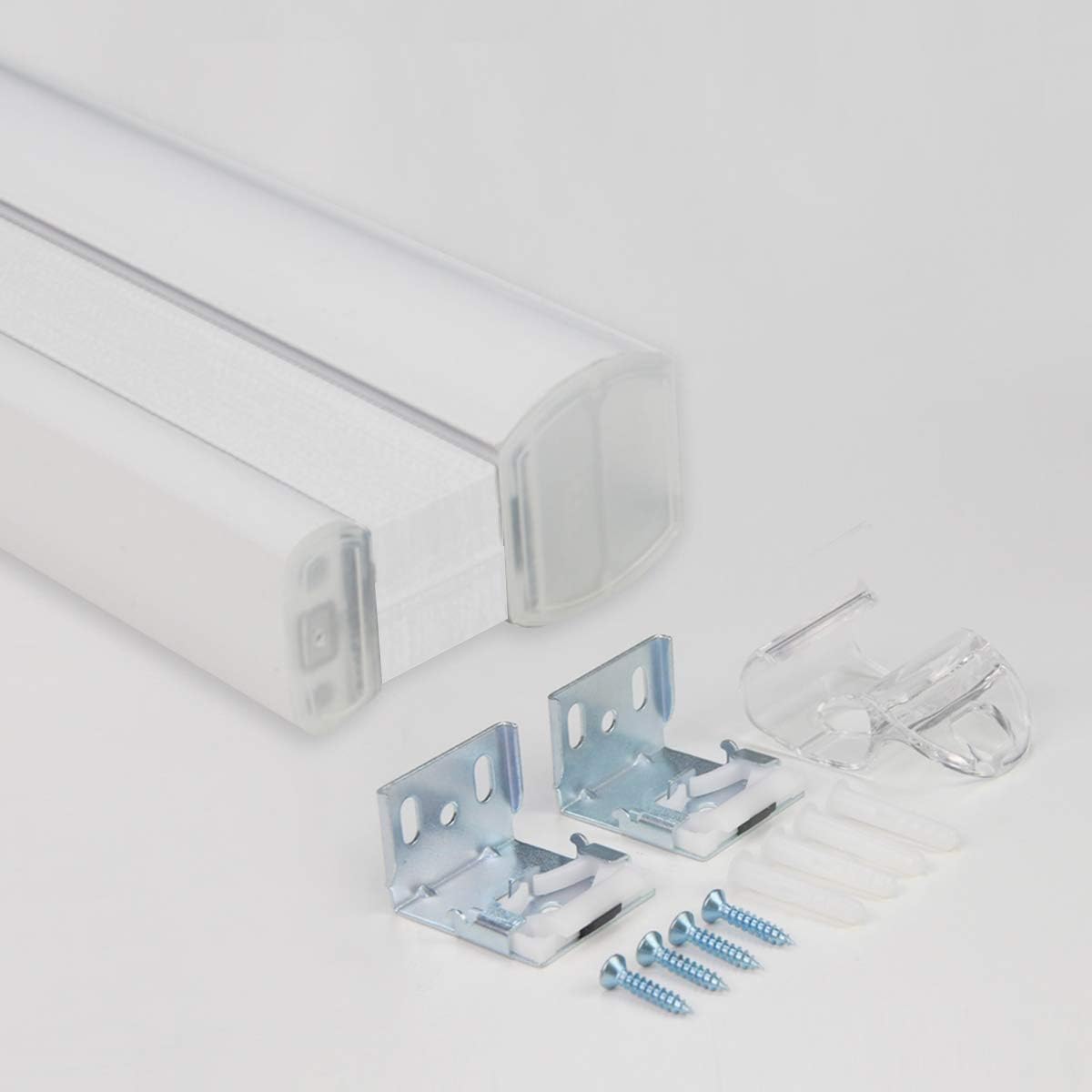 Blackout Shades Cordless Blinds Cellular Fabric Blinds Honeycomb Door Window Shades 27x64, White-White