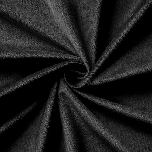 Chorowl Black Velvet Tablecloth 60x120 Inch Rectangular with Ruffle