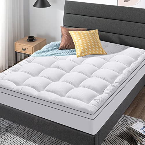 Twin XL Mattress Topper for Back Pain, Cooling Extra Thick Pad Cover