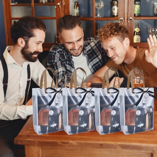 Black 6-Set Men’s Baby Shower Prizes Gift Bundle with Flask Manicure Sunglasses