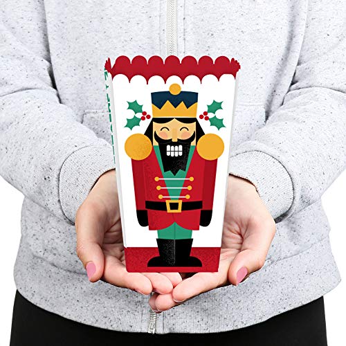 Christmas Nutcracker Popcorn Boxes – 12 Pack Holiday Favor Boxes