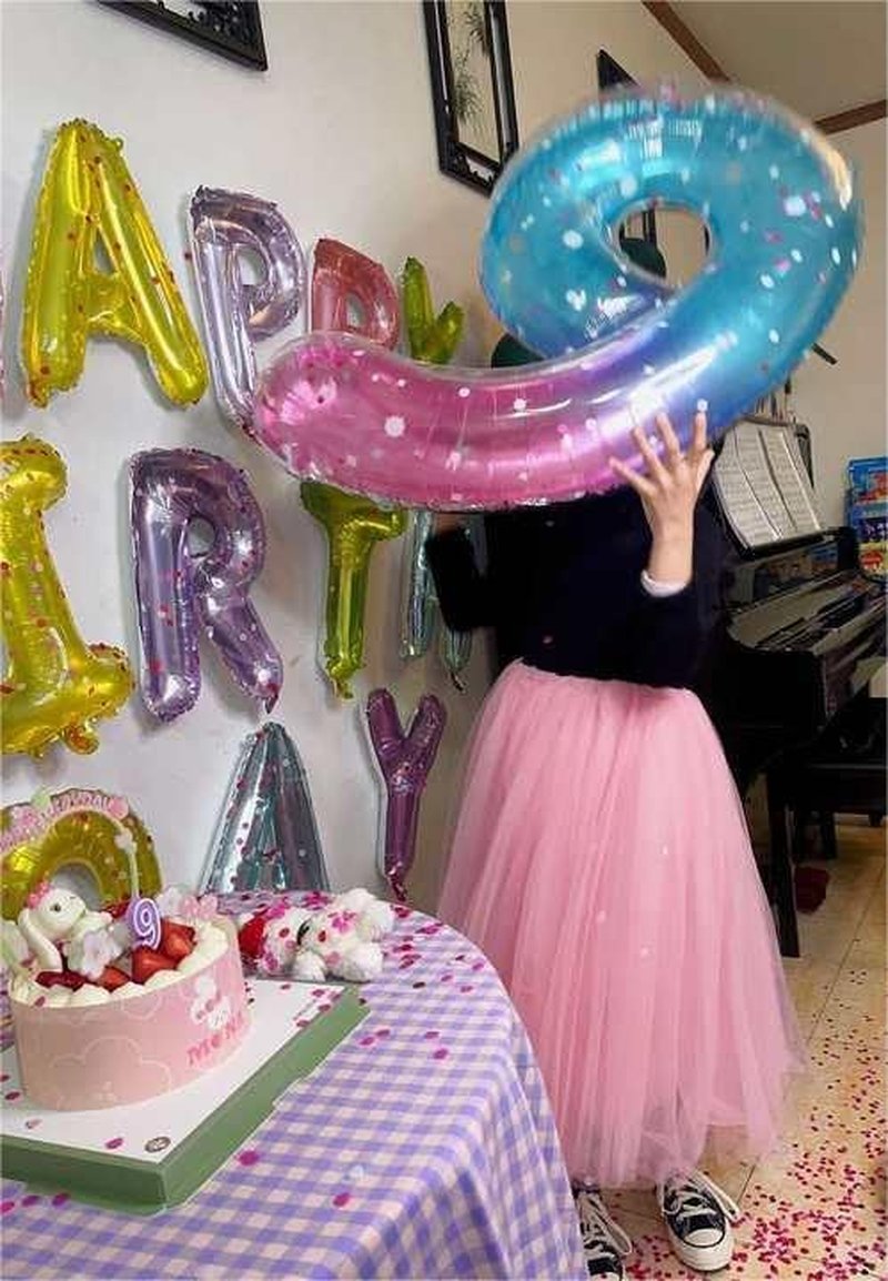 Starry Sky Number 3 Balloon 40 Inch, 3rd Birthday Celebration Supplies for Girls Boys Women Men, 3 Balloon for Girls Boys Theme Party
