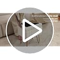 White Faux Fur Vanity Stool with Storage & Adjustable Metal Legs - Sweetcrispy
