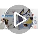 Bluey & Bingo Character Peel and Stick Wall Decals with Floral & Insect Design - Repositionable Kids Wall Decor