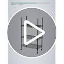 SINGAYE 8-Tier Metal Wire Closet Shelf with Wheels, 12 x 22 x 74 Inches, Black
