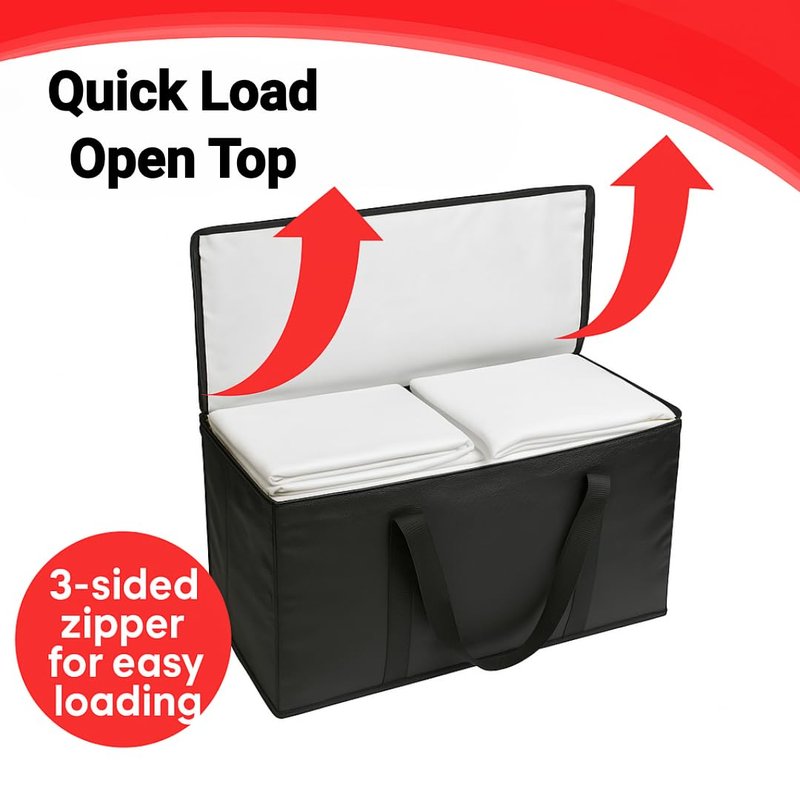 BAG-THAT! 10 - Pack Heavy Duty Large Moving Bag with Strong Zipper and Comfortable Handles Durable & Sturdy Large Storage Bags Totes Bins Packing Moving Boxes College Supplies for Packing