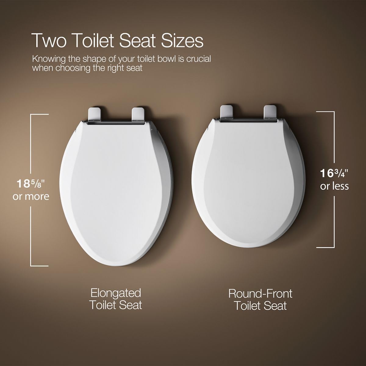 KOHLER K-27332-0 Glissade ReadyLatch Quiet Close Round Toilet Seat, White, Grip-Tight Hardware, Quiet Close Lid Prevents Slamming