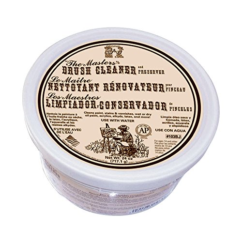 Brush Cleaner and Preserver Tub - 24 Ounce for Artists & Household Use - The Masters