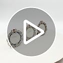 Snowflake Holiday Wreath Ornament Set - Silver, Red & Blue Christmas Decorations, 3-Pack