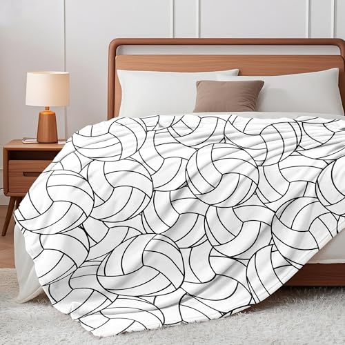 Volleyball Blanket Gifts for Teen Girls Ultra Soft Flannel Volleyball Throw Blanket Volleyballs Lovers Decorations Stuff 50"x40"