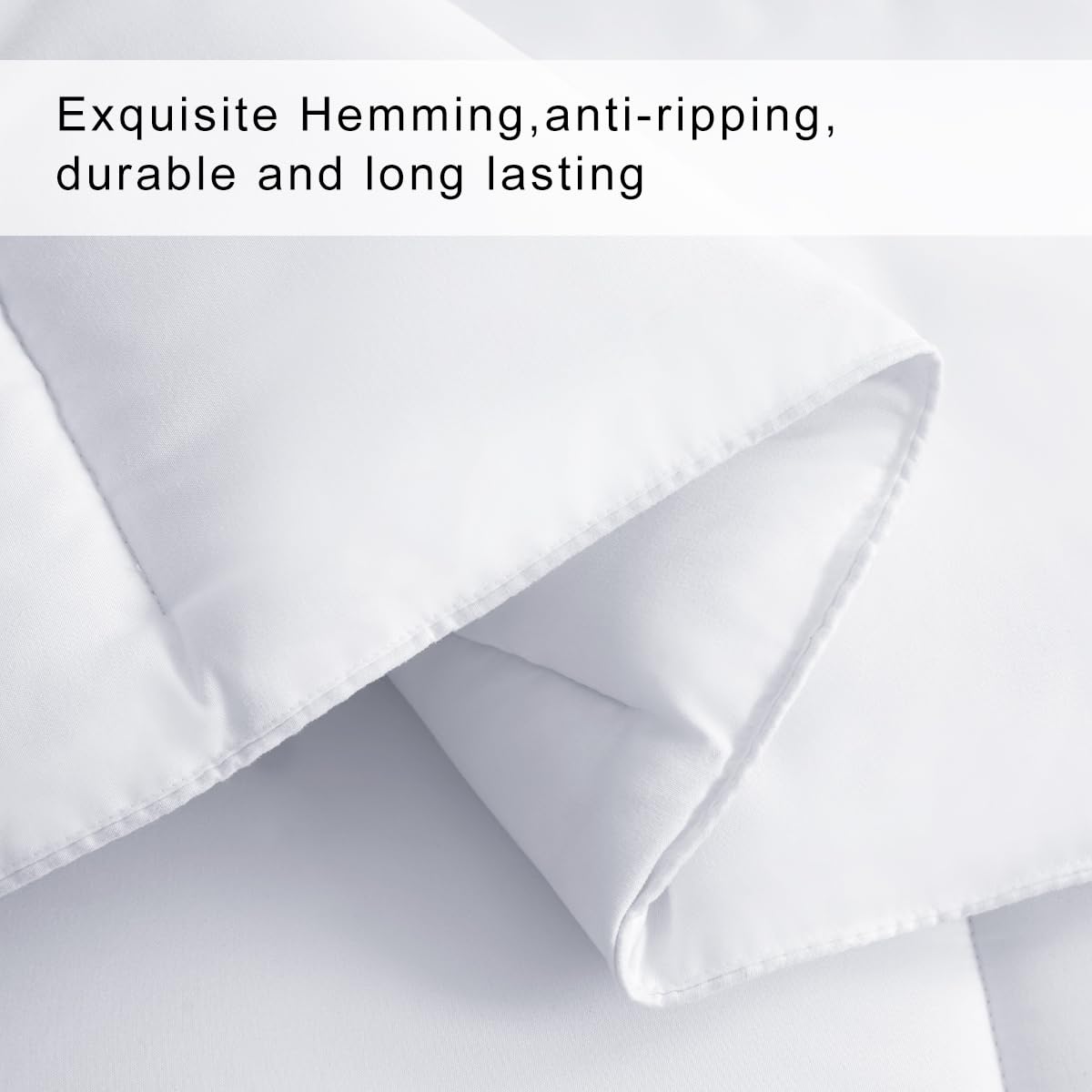 COHOME All Season Queen Cooling Comforter - Premium 2100 Series Down Alternative Comforter - Quilted Duvet Insert with Corner Tabs - Luxury Soft Hotel Comforter - Winter Warm - Reversible - White