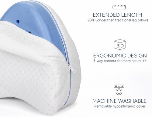 Contour Legacy Foam Support Pillow - Leg & Knee Relief for Side Sleepers | Soothing Comfort for Back, Hips, Joints