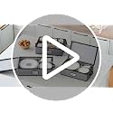 MISSLO Grey 3-Piece Large Capacity China Dish Storage Containers - Protective Kitchen Packing & Moving Boxes