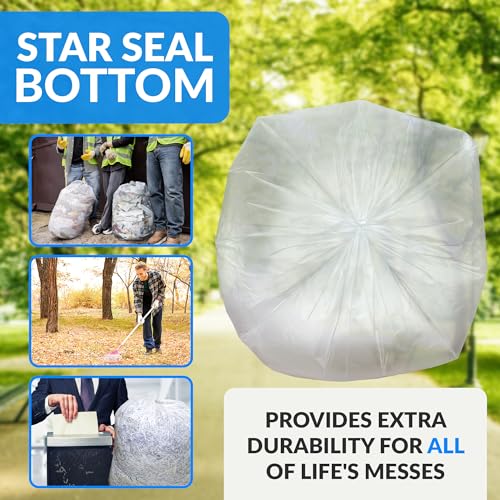 Heavy Duty 95 Gallon Trash Bags with Twist Ties - Leak-Proof, Tear-Resistant