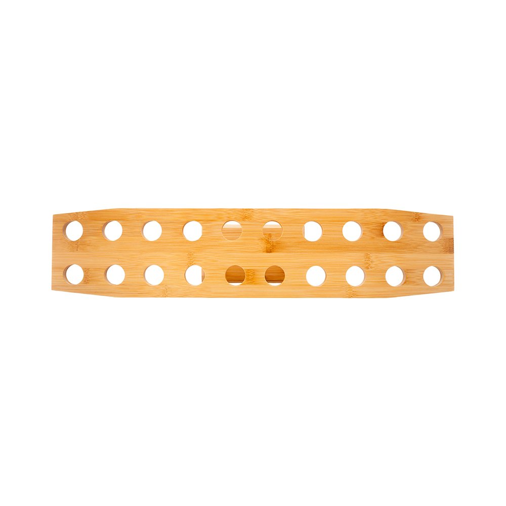 Restaurantware 22.5 x 4.3 Inch Oval Cone Stand 1 Sturdy Cone Holder - With 20 Slots Cones Sold Separately Bamboo Cone Holder For Buffets Banquets Or Catering Events Party Supplies
