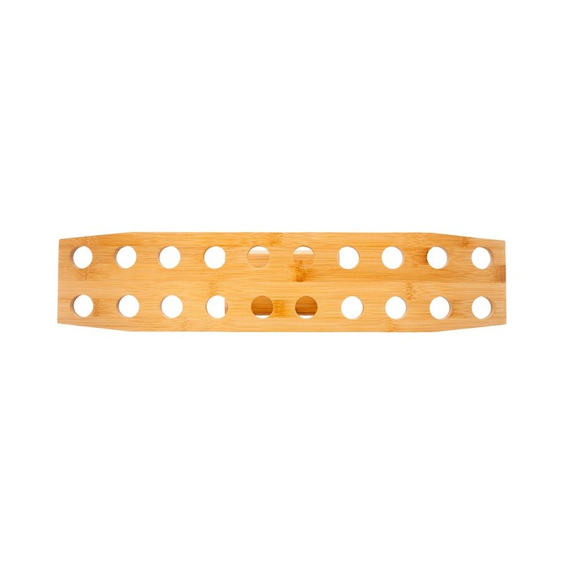 Restaurantware 22.5 x 4.3 Inch Oval Cone Stand 1 Sturdy Cone Holder - With 20 Slots Cones Sold Separately Bamboo Cone Holder For Buffets Banquets Or Catering Events Party Supplies