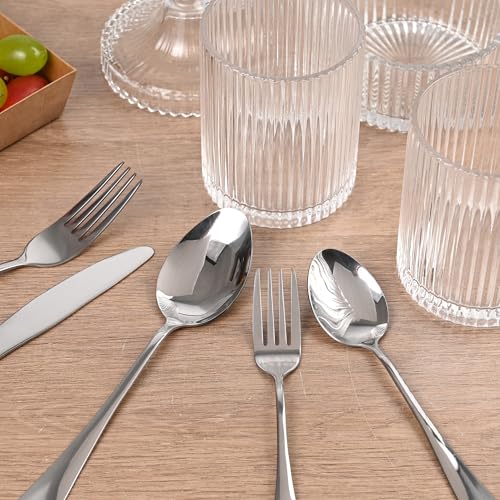 40 Piece Silverware Set with Drawer Organizer for 8, Heavy Duty