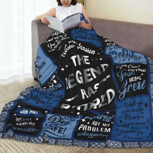 HJKGYHBJ Retirement Gifts for Men 2025, Retirement Blanket Gifts for Men, Best Retirement Gifts Ideas, Coworker Leaving Gift Retired Throw Blankets 50"X60"