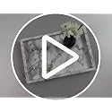 Natural Marble Tray for Bathroom, Vanity, Kitchen Counter - White 12x8