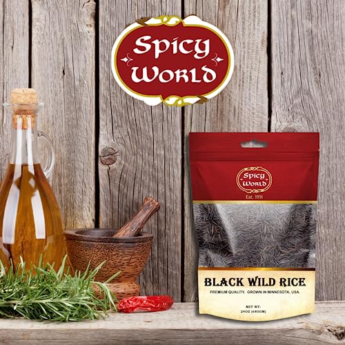 Minnesota Grown Black Wild Rice 6 Pound Bag - All Natural, Premium Quality, Pack of 1 - Variation: 96 Ounce