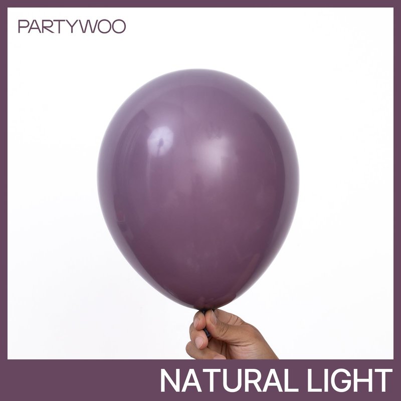 PartyWoo Dusty Purple Balloons 100 pcs Different Sizes of 18 12 10 5 Inch Dark Purple Latex Helium Balloon Arch Kit Garland for Baby Shower Halloween Butterfly Birthday Party Decorations Purple-F50